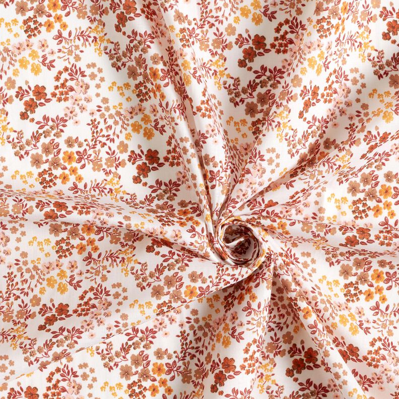 Millefiori in voile di cotone – bianco/rame,  image number 3