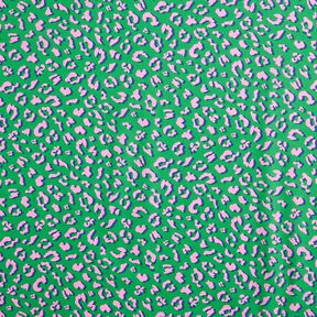 cotone rivestito Leopardo astratto | Poppy Fabrics – verde/rosa, 
