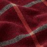 Tessuto per cappotti, quadri grandi – rosso Bordeaux/nero,  thumbnail number 2
