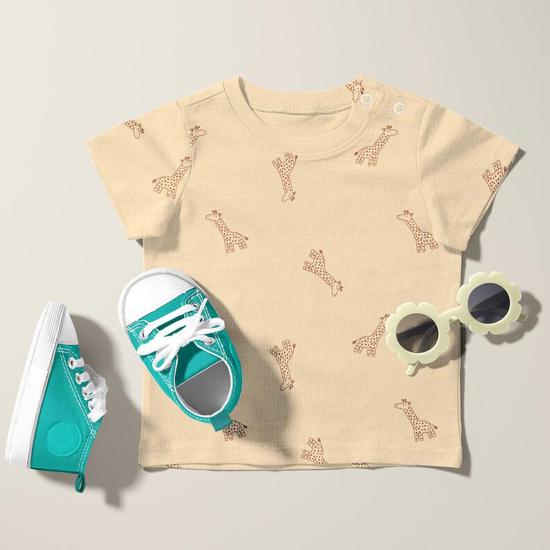 jersey di cotone giraffe – mandorla, image number 5
