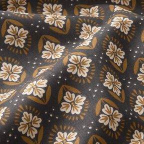 tessuto in cotone cretonne Piastrelle fiorite – granito, 