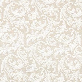 tessuto arredo tessuti canvas motivi ornamentali – naturale/bianco, 