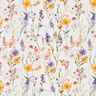 tessuto arredo tessuto spinato in cotone fiori selvatici – avorio/lillà,  thumbnail number 1