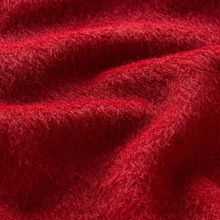 Tessuto per cappotto in maglia soffice tinta unita – rosso carminio, 