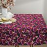 tessuto arredo tessuti canvas Ventaglio a fiori – nero/pink,  thumbnail number 5