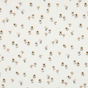 jersey di cotone Fiori graziosi stampa digitale | Poppy Fabrics – avorio/caramello, 