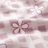 jersey di cotone Quadrotti e fiori &ndash; bianco/rosa,  thumbnail number 2