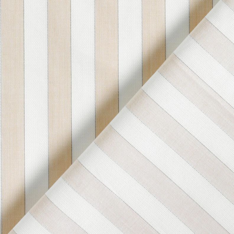 Tessuto in cotone a righe – bianco/anacardo, image number 4