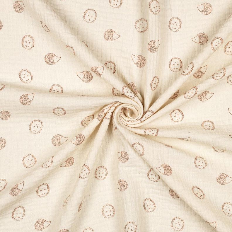 mussolina / tessuto doppio increspato riccio | Poppy Fabrics – naturale/marrone chiaro,  image number 3