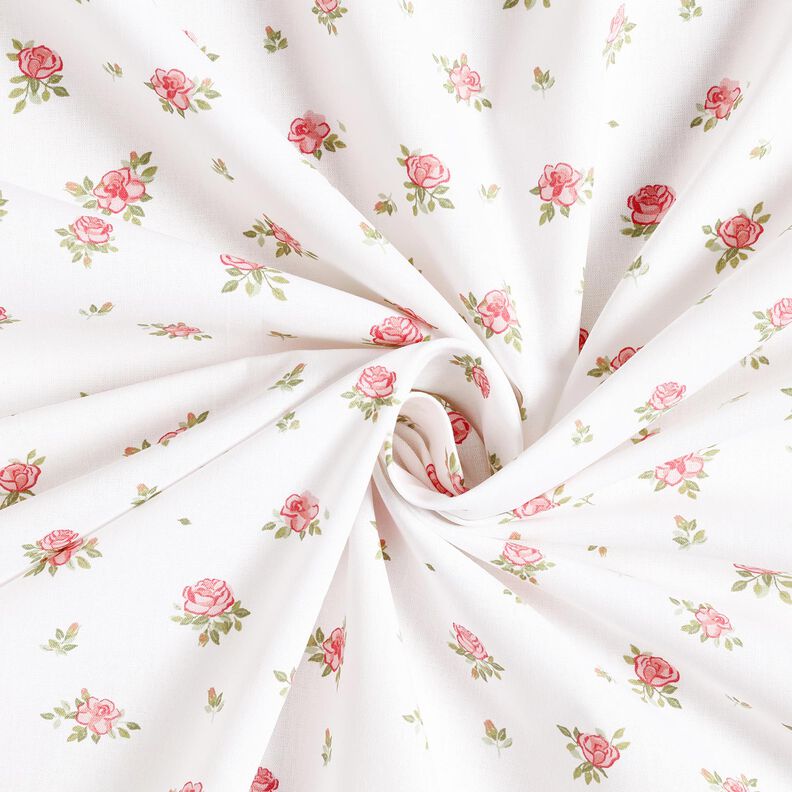 popeline di cotone rose delicate – rosso/bianco,  image number 3