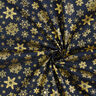 tessuto in cotone popeline Cristalli di neve – blu notte/oro,  thumbnail number 3