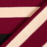 Tessuto in maglia a righe larghe – rosso Bordeaux/beige,  thumbnail number 5