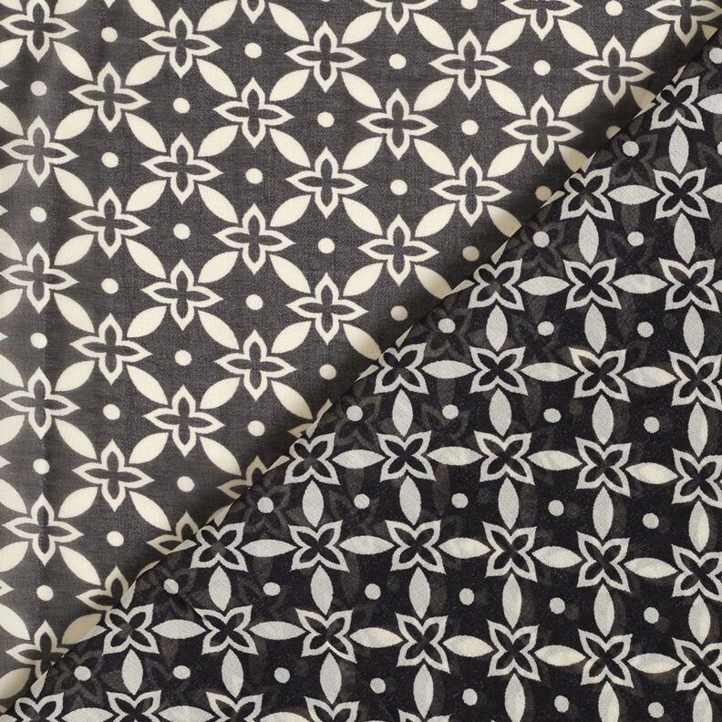 Ornamenti floreali in chiffon – nero/bianco, image number 4