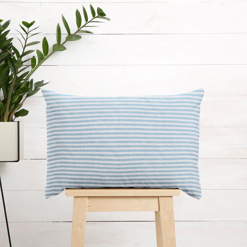 tessuto in cotone cretonne Strisce casual – azzurro/bianco, image number 7