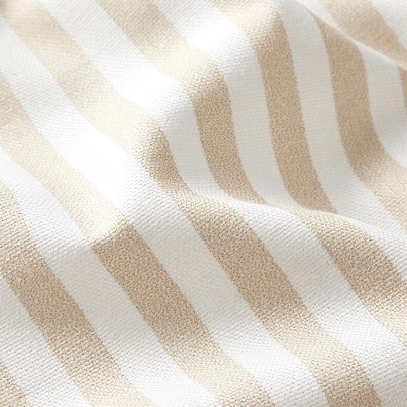 tessuto arredo mezzo panama righe longitudinali – beige chiaro/bianco,  image number 2