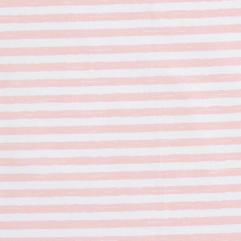 tessuto in cotone cretonne Strisce casual – rosa chiaro/bianco, image number 1