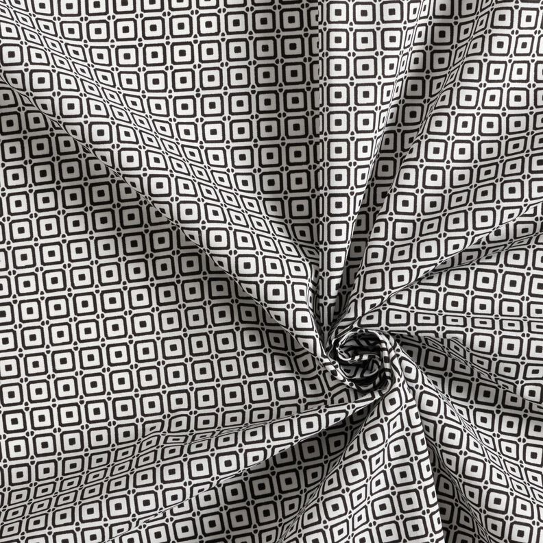 Tessuto per camicia a quadretti – nero/bianco,  image number 3