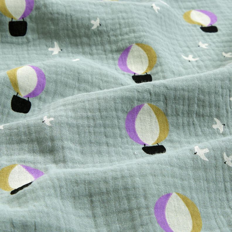 mussolina / tessuto doppio increspato mongolfiere | Poppy Fabrics – canna palustre,  image number 2