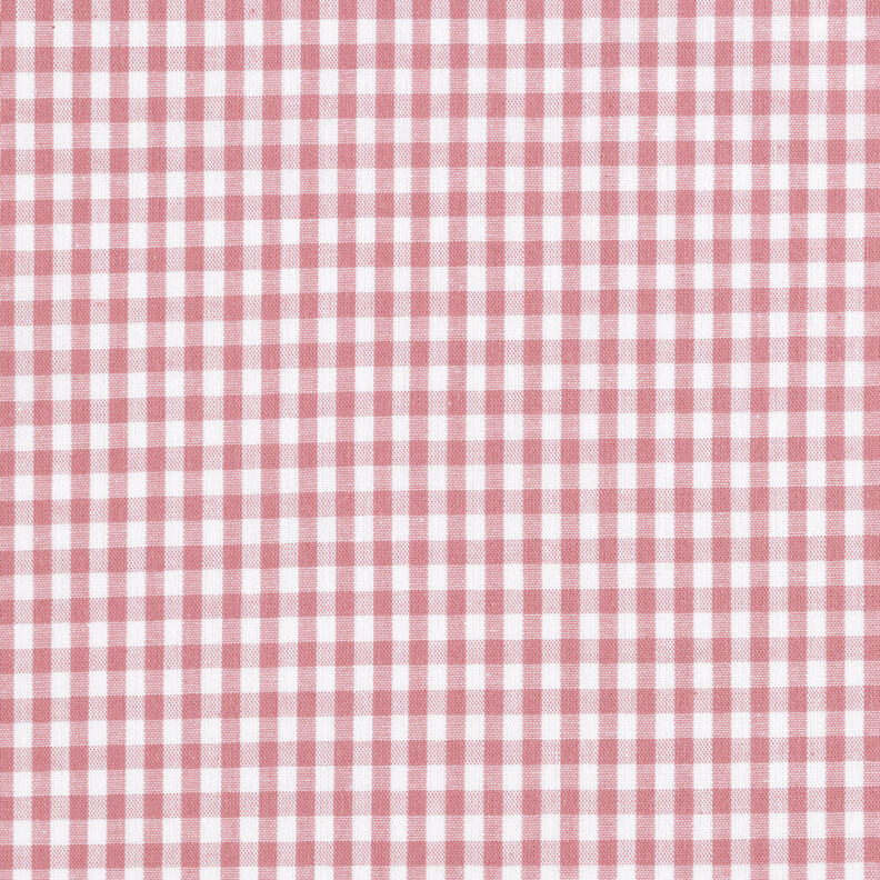 tessuto in cotone Quadro vichy 0,5 cm – rosa anticato/bianco,  image number 1