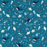 GOTS popeline di cotone Mondo sottomarino – blu oceano,  thumbnail number 1