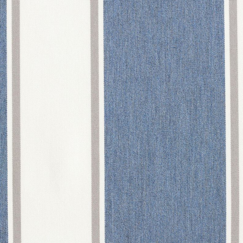 tessuti da esterni tessuti canvas righe sottili – bianco lana/grigio blu,  image number 1