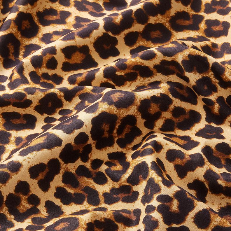Tessuto di viscosa Leopardo – beige/nero,  image number 2