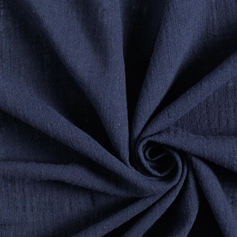 Tessuto di cotone con aspetto lino – blu notte,  image number 1