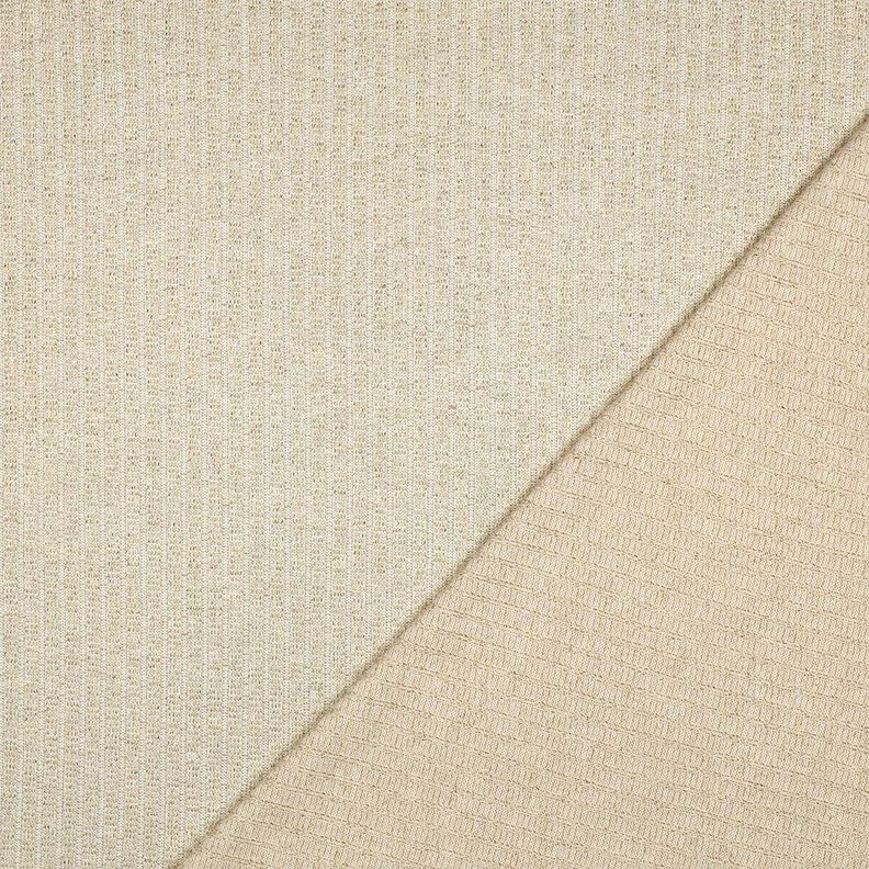 maglia a coste lurex – bianco lana/oro effetto metallizzato, image number 3