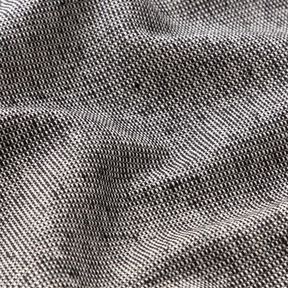 tessuto arredo, mezzo panama struttura a coste, cotone riciclato – nero/bianco | Resto 100cm, 