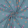 jersey di cotone Cuori al neon | by Poppy – blu colomba/arancio neon,  thumbnail number 3