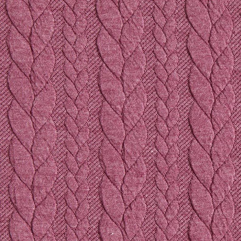 Jersey jacquard, cloqué, motivi a treccia – lampone,  image number 1