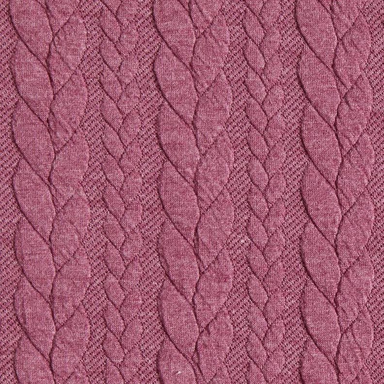 Jersey jacquard, cloqué, motivi a treccia – lampone,  image number 1