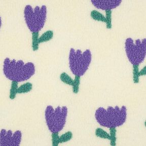 tessuto peluche Tulipani | Poppy Fabrics – avorio, 