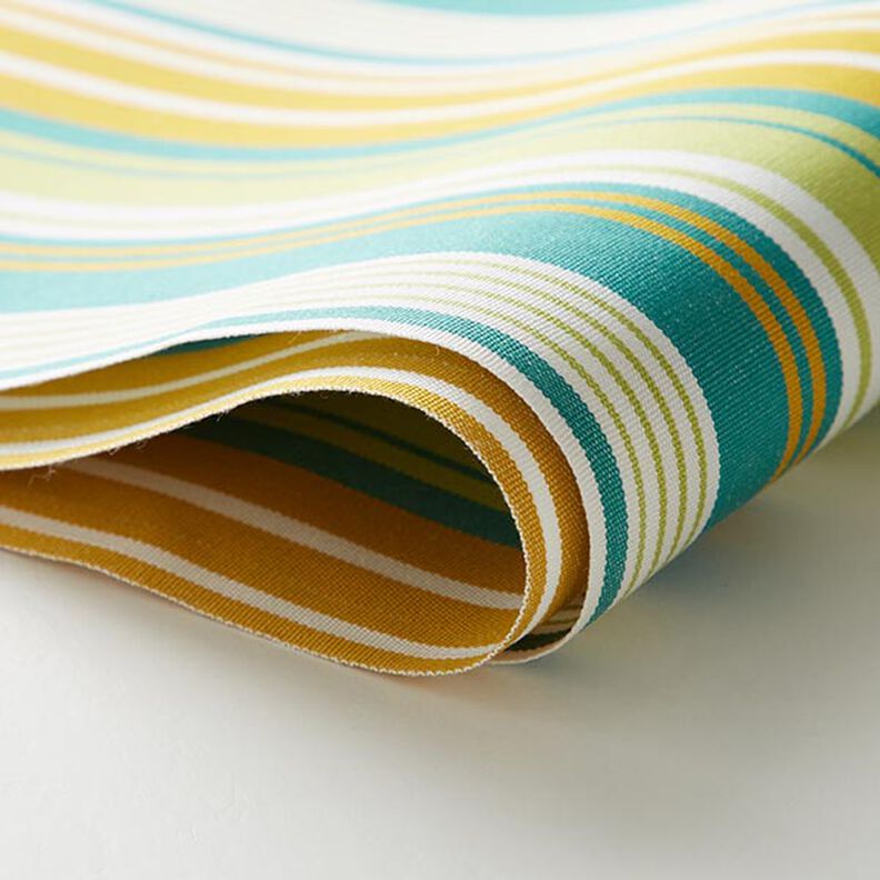 tessuto per tende da sole righe assortite – senape/verde chiaro,  image number 6