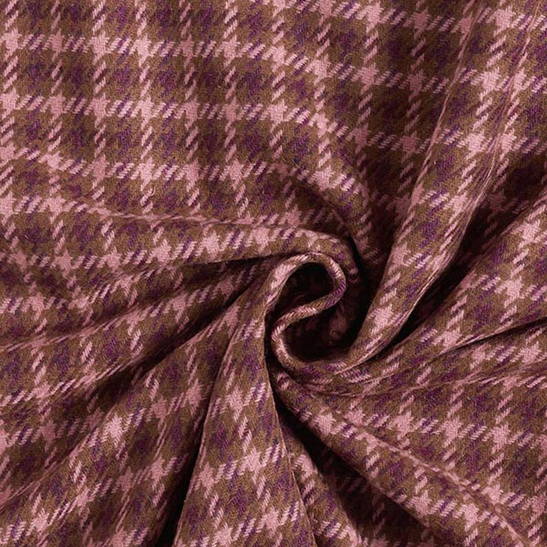 Misto lana a quadretti – marrone/rosa antico scuro,  image number 4