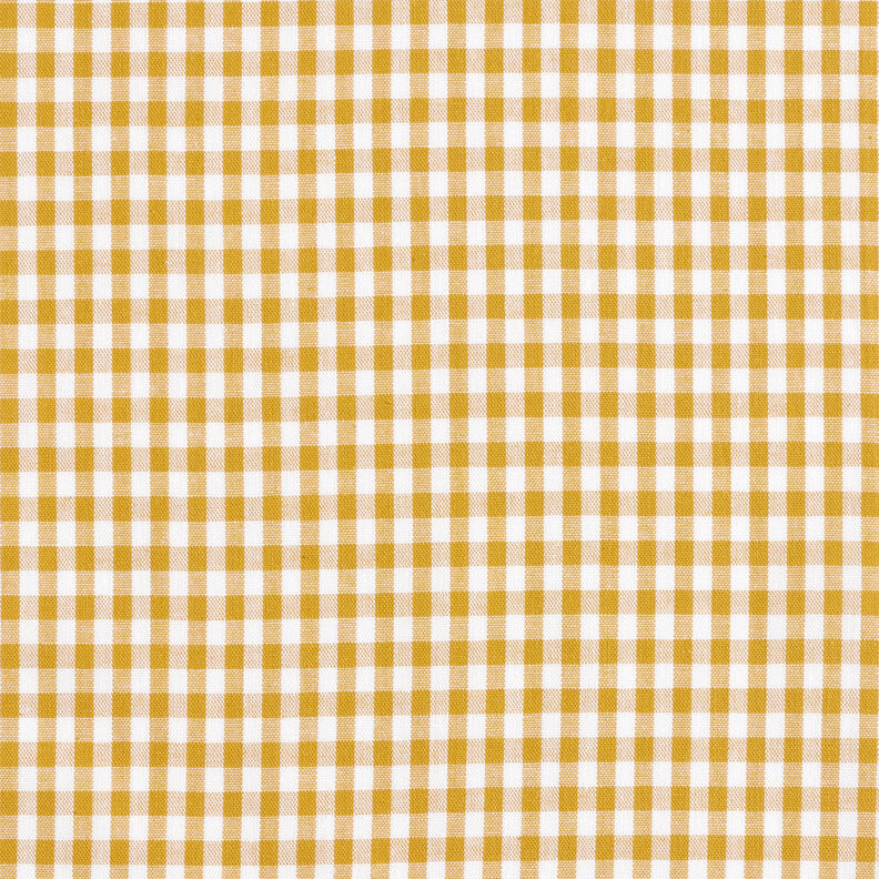 tessuto in cotone Quadro vichy 0,5 cm – senape/bianco, image number 1