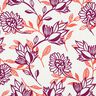 misto lino viscosa Fiori | Poppy Fabrics – avorio/uva,  thumbnail number 1