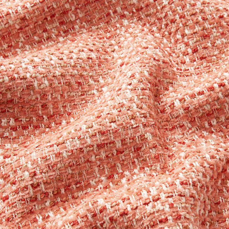 tessuto da tappezzeria Aspetto bouclé colorato – rosa anticato/crema, image number 2
