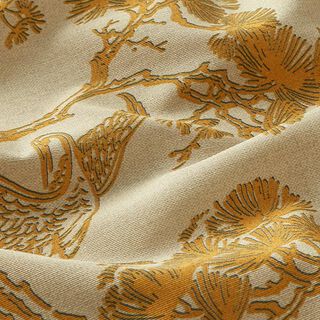 tessuto arredo tessuto canvas gru cinese – beige/giallo curry, 