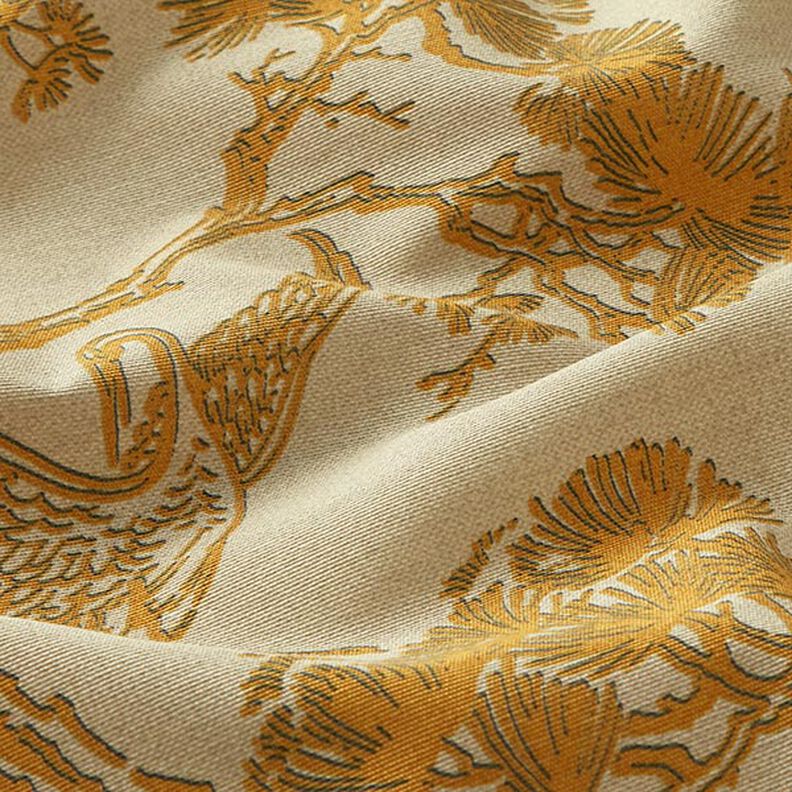 tessuto arredo tessuto canvas gru cinese – beige/giallo curry,  image number 2