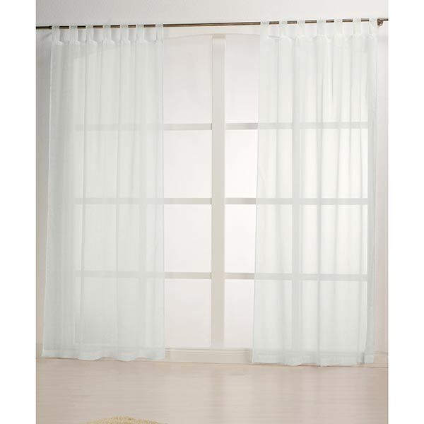 tessuto per tende, voile effetto lino 300 cm – bianco lana,  image number 5