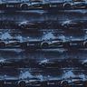 jersey di cotone Auto da corsa stampa digitale – nero-azzurro,  thumbnail number 1