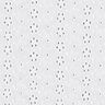 Batista di cotone ricami a giorno File di fiori – bianco,  thumbnail number 1