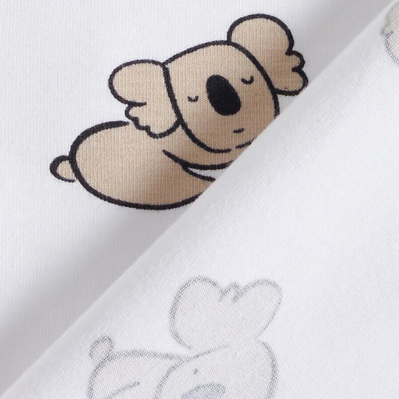 GOTS jersey di cotone Koala | Poppy Fabrics – bianco/mandorla,  image number 4
