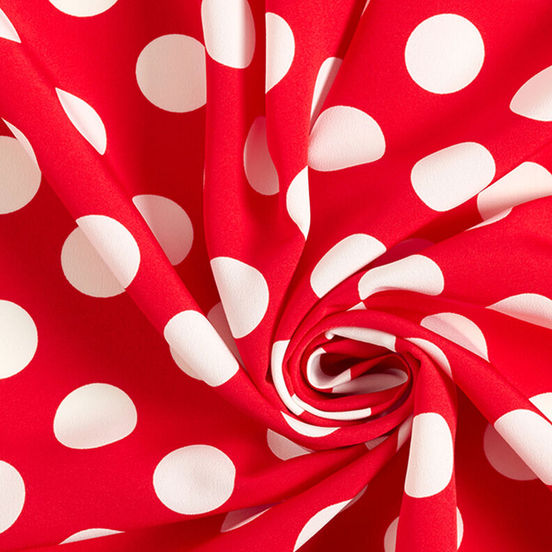 tessuto increspato pois [2,5 cm] – rosso,  image number 3