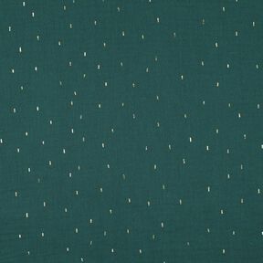 mussolina / tessuto doppio increspato rettangolo stampa laminata | Poppy Fabrics – abete blu/oro, 