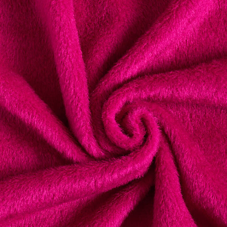 Tessuto per cappotto in maglia soffice tinta unita – uva,  image number 1
