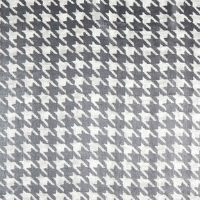 Pied de poule in misto viscosa con riflessi metallici – nero/bianco, 