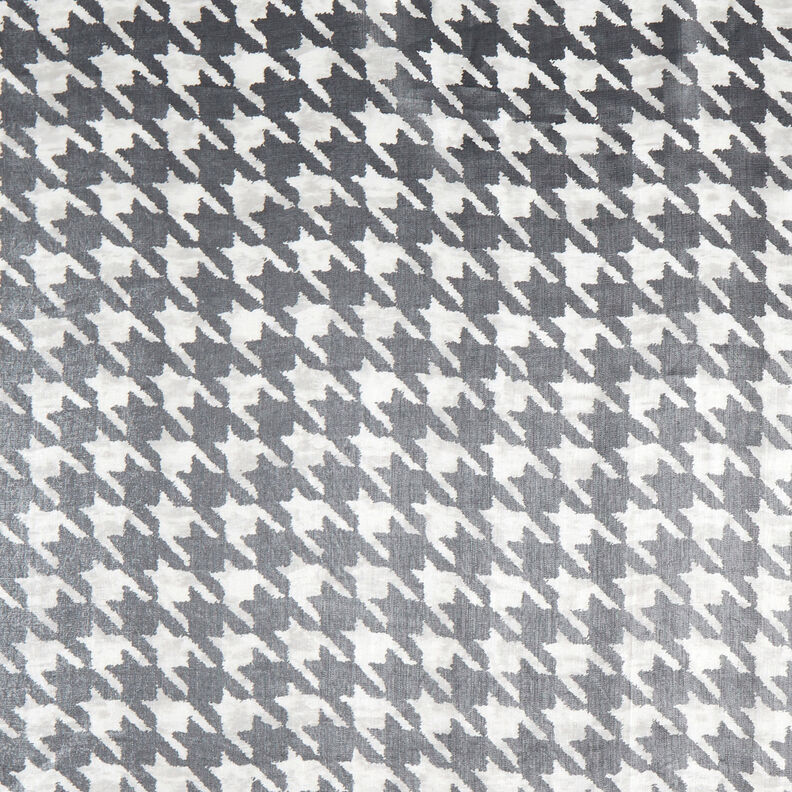 Pied de poule in misto viscosa con riflessi metallici – nero/bianco,  image number 1