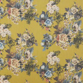 Quadro floreale plissettato in chiffon – oliva giallastro, 